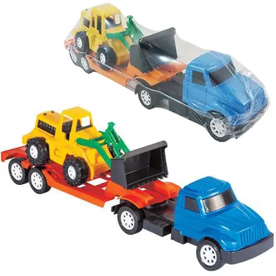 CAMINHAO CEGONHEIRA COM TRATOR PA CARREGADEIRA RODA LIVRE COLORS 35CM