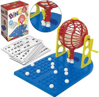 BINGO DE PLASTICO COM 48 CARTELAS NA CAIXA