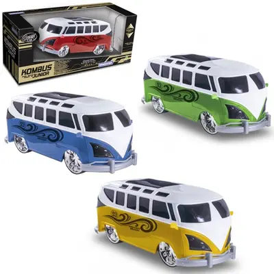 CARRO KOMBI KOMBUS JUNIOR CLASSIC CAR ADVENTURE RODA LIVRE 20,4X9,3X6,8CM