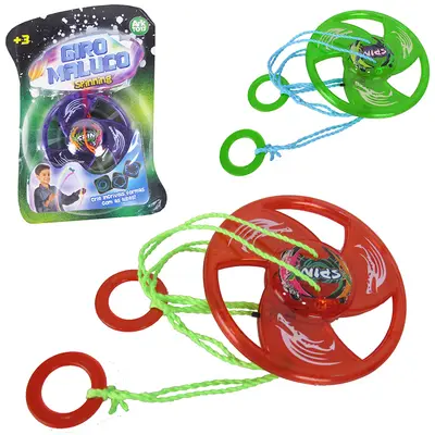 VAI E VEM PUXE E GIRA GIRO MALUCO SPINNING HELICE COM LUZ A BATERIA