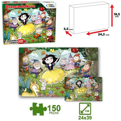 QUEBRA CABECA BRANCA DE NEVE COLECAO SUPER CLASSICOS COM 150 PECAS