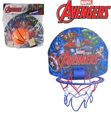 JOGO DE BASQUETE MINI VINGADORES/AVENGERS COM TABELA + ARO + BOLA DISNEY