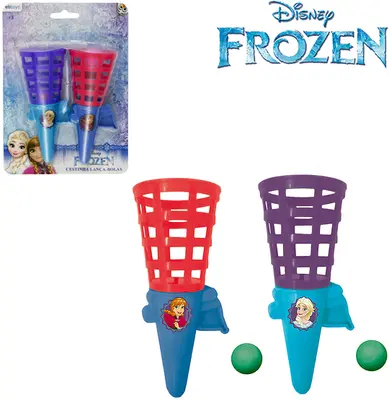 LANCA E AGARRA COM 2 CESTINHAS + 2 BOLINHAS FROZEN DISNEY