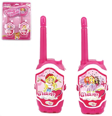 WALKIE TALKIE GLAM GIRLS A BATERIA COM 2 PECAS NA CARTELA WELLKIDS