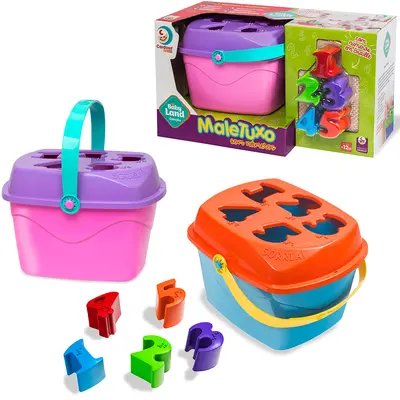 MALETA BABY LAND DIDATICA MALETUXO COM NUMEROS EM BRAILLE 6 PECAS