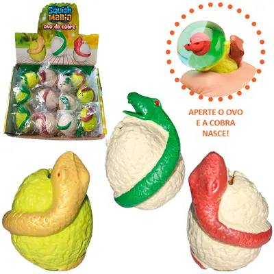 OVO DE COBRA SPREM BALL SQUISH MANIA COLORS