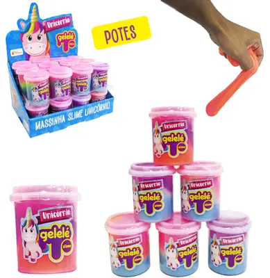 GELEINHA SLIME / GELELE UNICORNIO 3 CORES 152G DP PLAY