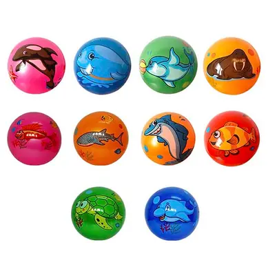 BOLA DE VINIL ESTAMPAS SORTIDAS COLORS 22CM DE Ø