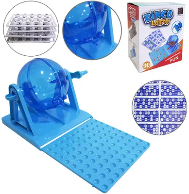 BINGO DE PLASTICO LOTTO COM 12 CARTELAS + 90 NUMEROS NA CAIXA