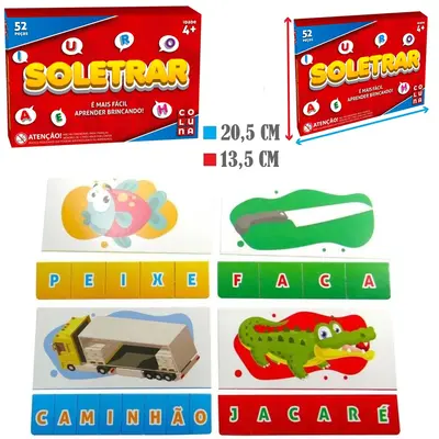 JOGO SOLETRAR COM 52 PECAS NA CAIXA