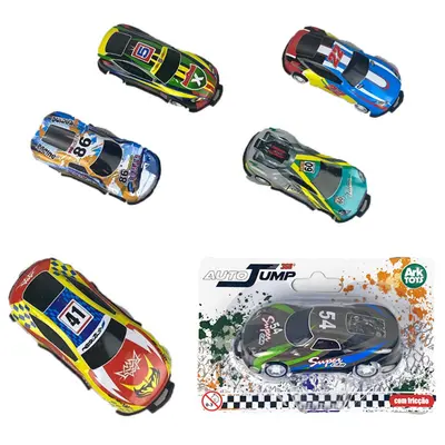 CARRO A FRICCAO PULL BACK AUTO JUMP 360º COLORS