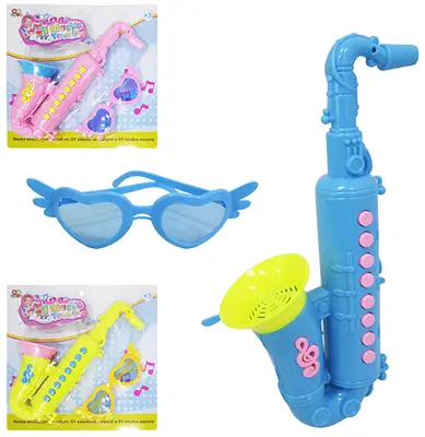SAXOFONE MUSICAL INFANTIL A PILHA COM OCULOS