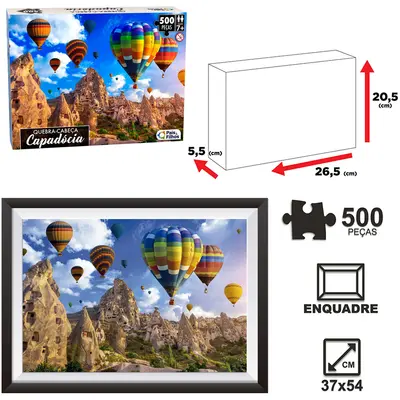 QUEBRA CABECA CAPADOCIA COM 500 PECAS 54X37CM