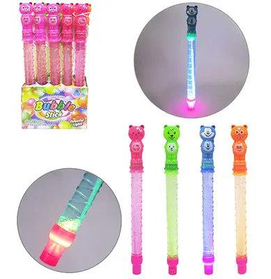 LANCA BOLHA DE SABAO BUBBLE STICK BICHINHOS COM LUZ A BATERIA