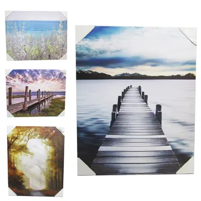 QUADRO DECORATIVO 50X40CM TIPO TELA SORTIDOS