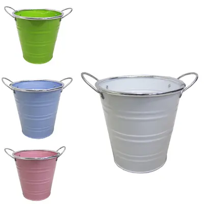 CACHEPOT DE METAL COM ALCA COLORS 1,8L 15X15,5CM DE Ø