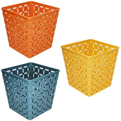 ORGANIZADOR DE PLASTICO QUADRADO VAZADO COLORS 9X8,6X7CM