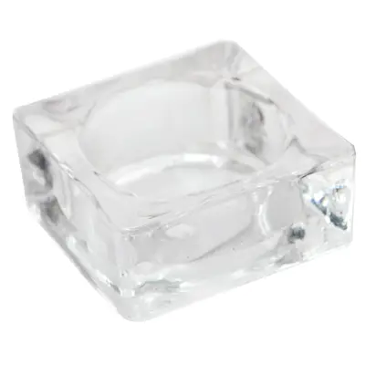 PORTA VELA / CASTICAL DE VIDRO QUADRADO 5,3X2,2CM