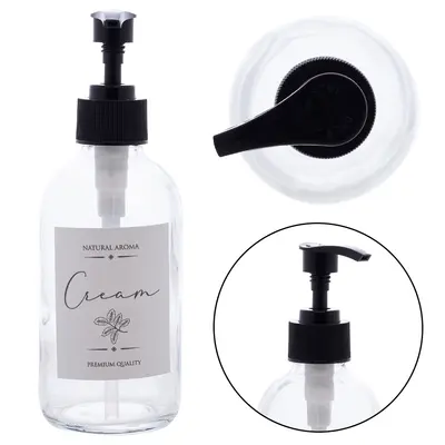 PORTA CREME DE VIDRO REDONDO CREAM 250ML
