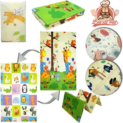 TAPETE TATAME DE EVA PARA ATIVIDADE INFANTIL ESTAMPADO DOBRAVEL 180X120CM 8MM