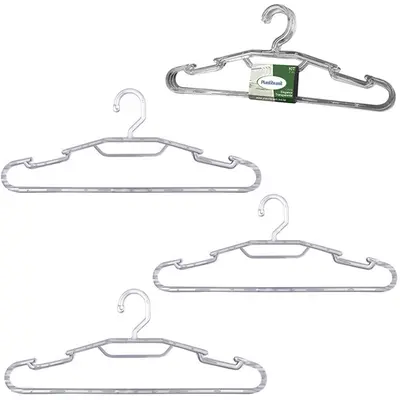 CABIDE ROUPA DE ACRILICO ELEGANCE COM CAVA 3 PECAS 39,5X17CM 7MM