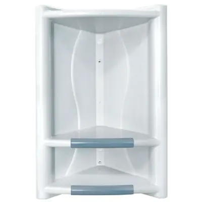CANTONEIRA DE PLASTICO COM 2 DIVISORIAS BRANCO 43X28,5X14CM