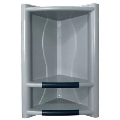 CANTONEIRA DE PLASTICO COM 2 DIVISORIAS CINZA 43X28,5X14CM