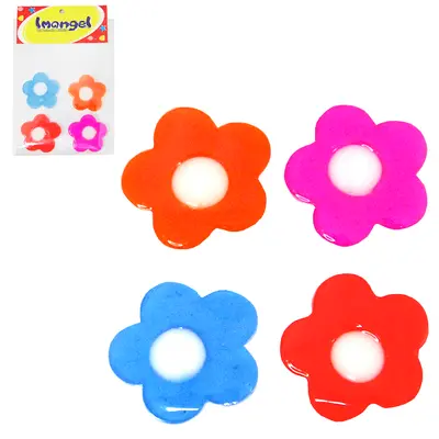 GEL DECORATIVO AUTOADESIVO INDIVIDUAL FLOR MIOLO COM 4 PECAS