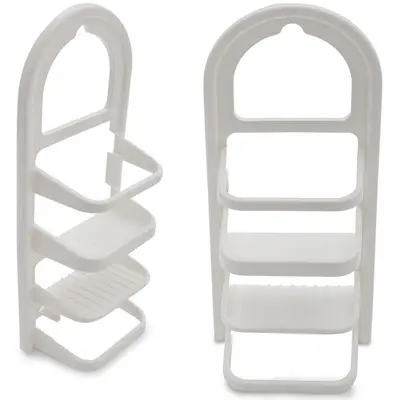 PORTA SHAMPOO DE PLASTICO BRANCO 40X17X9CM