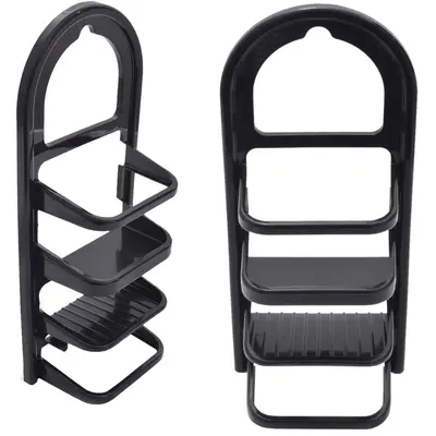 PORTA SHAMPOO DE PLASTICO PRETO 40X17X9CM