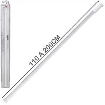 BARRA VARAO PORTA CORTINA EXTENSIVEL DE ALUMINIO 110CM A 200CM