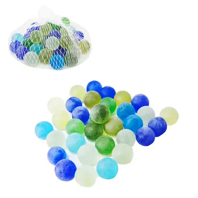 PEDRA DECORATIVA DE VIDRO ESFERA 200G NA REDE