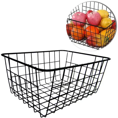 CESTO ORGANIZADOR ARAMADO RETANGULAR MULTIUSO BLACK 28X21,5X12CM