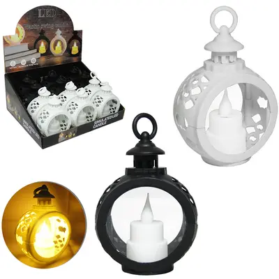 VELA DECORATIVA ELETRONICA DE LED REDONDA A BATERIA 12X8CM DE Ø