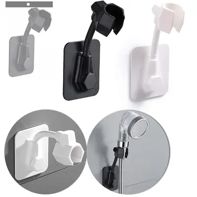 SUPORTE DE PLASTICO FLEXIVEL PARA CHUVEIRO ( CHUVEIRINHO ) AUTOADESIVO 15X6X5CM