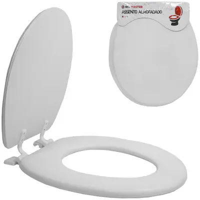 ASSENTO SANITARIO ALMOFADADO BRANCO 41,5X36,5CM