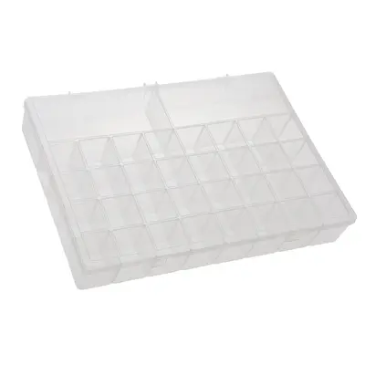 ESTOJO ORGANIZADOR DE PLASTICO RETANGULAR COM 34 DIVISORIAS PLUS 34,5X49X6,5CM