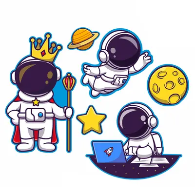 QUADRO DECORATIVO 58,5X37CM DE MADEIRA MDF ASTRONAUTA COM 6 PECAS