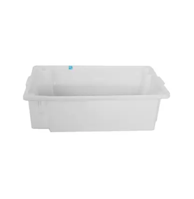 CAIXA MULTIUSO LEITOSA DE PLASTICO FRIGORIFICA GRANDE 42L 66X44X20CM