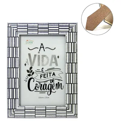 PORTA RETRATO 10X15 COM MOLDURA DE PLASTICO TMD