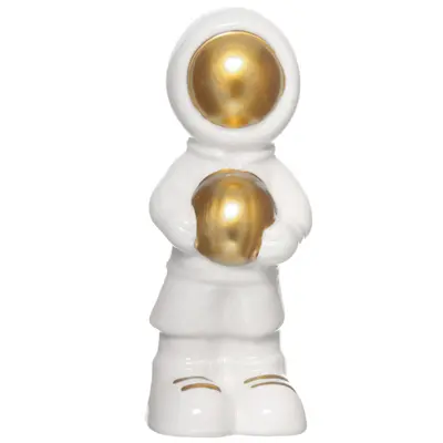 ENFEITE ASTRONAUTA DE PORCELANA 14X5,5X5CM