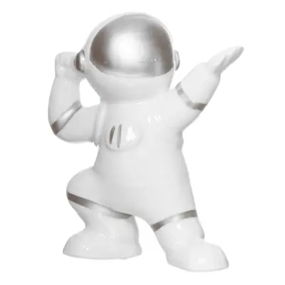 ENFEITE ASTRONAUTA SURF DE PORCELANA 11X8,5X5CM