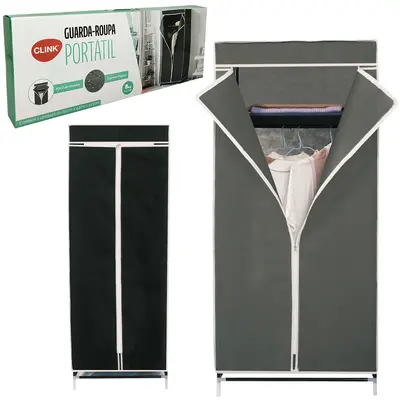 GUARDA ROUPA PORTATIL DESMONTAVEL DE METAL / TNT 143X65X44CM