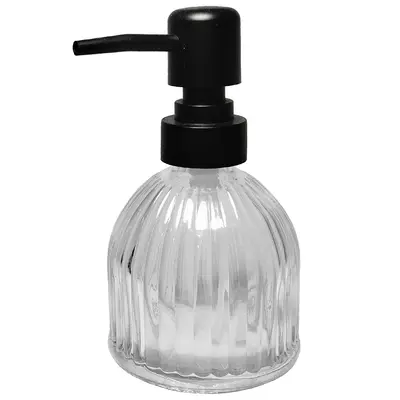 PORTA SABONETE LIQUIDO DE VIDRO REDONDO 220ML