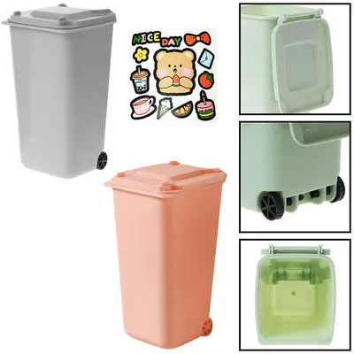 ORGANIZADOR DE MESA / PORTA CANETA / LAPIS DE PLASTICO TAMPA LIXEIRA 16X10X6,5CM