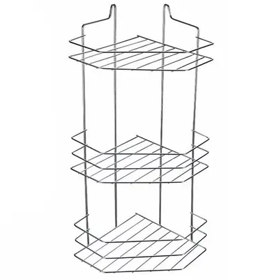 CANTONEIRA ARAMADO COM 3 DIVISORIAS CROMO 53X27X20CM