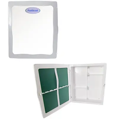 ARMARIO DE PLASTICO PARA BANHEIRO COM ESPELHO BRANCO 30,5X36X8CM