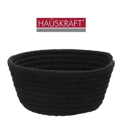 CESTO DE TECIDO ALGODAO REDONDO MULTIUSO PRETO HAUSKRAFT 8,5X17CM DE Ø