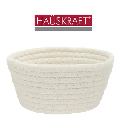 CESTO DE TECIDO ALGODAO REDONDO MULTIUSO BRANCO HAUSKRAFT 8,5X17CM DE Ø
