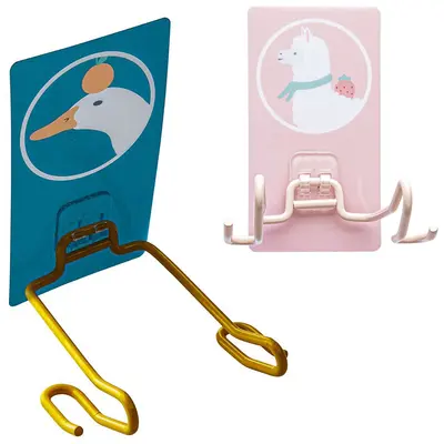 SUPORTE DE PAREDE ARAMADO PARA SECADOR DE CABELO COM AUTOADESIVO COLORS 13X10,7X7CM